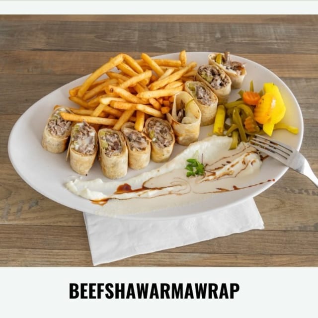 Beef Shawarma Wrap.